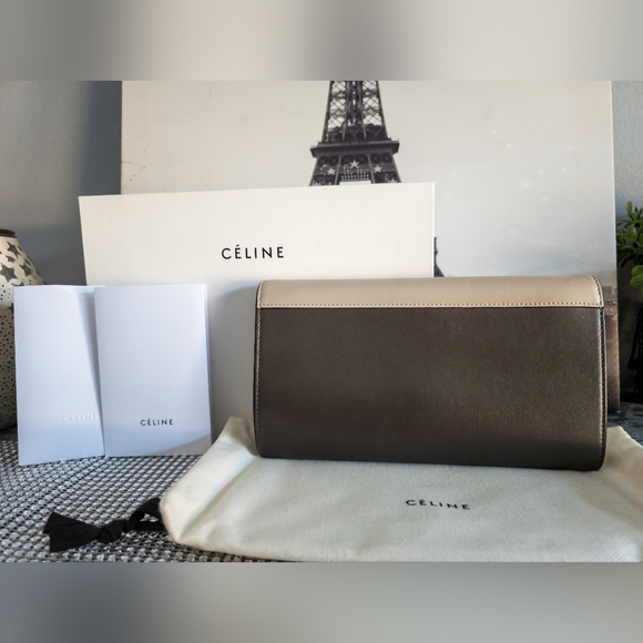 Celine Tri Color Leather Envelope Flap Wallet Full Inclusion - Picture 3 of 17